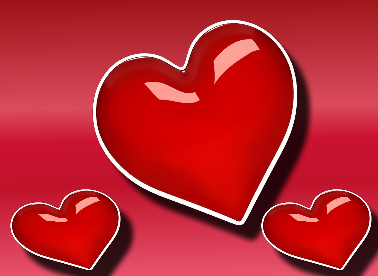 heart red background free photo