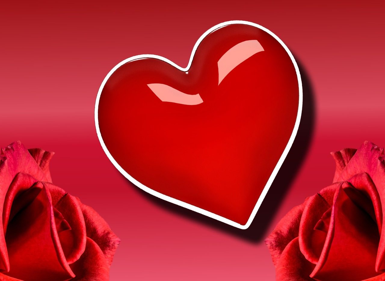 heart red background free photo