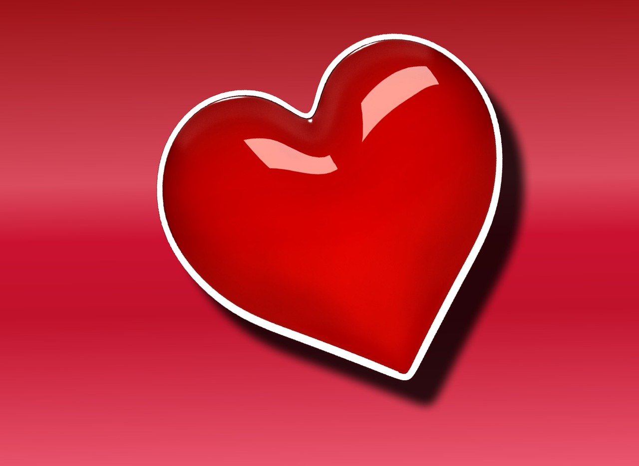 heart red background free photo