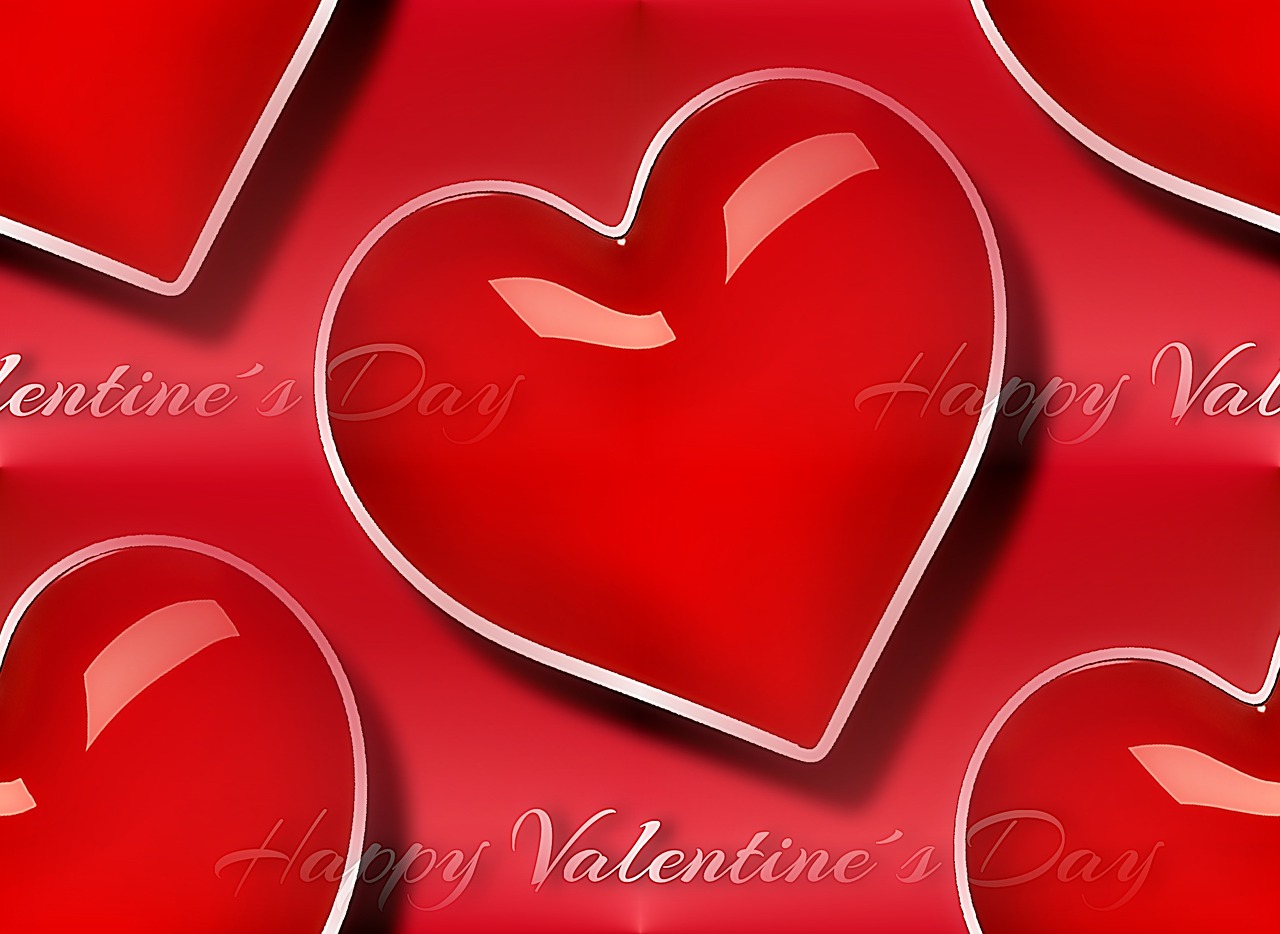 heart red background free photo