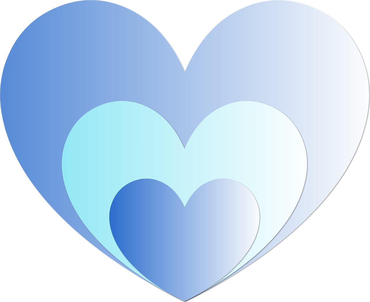 heart hearts blue free photo