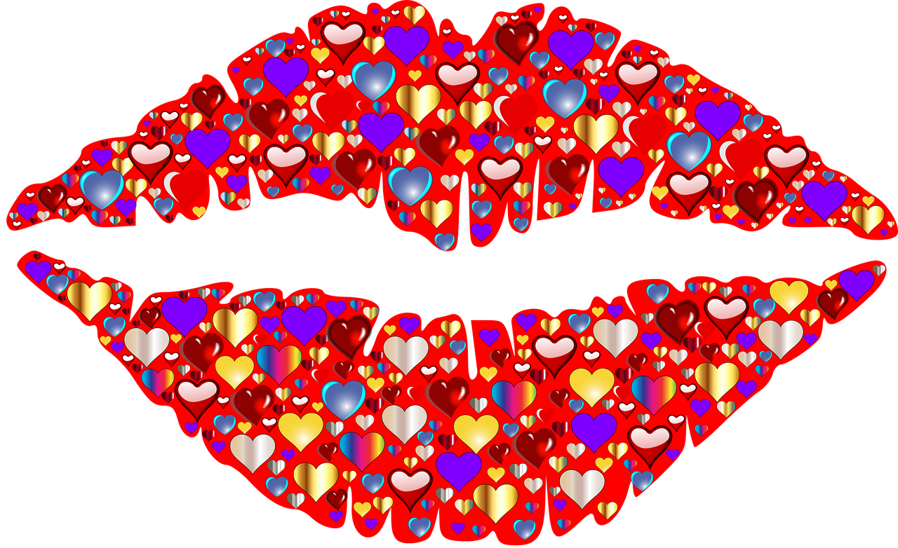 heart lips kiss free photo