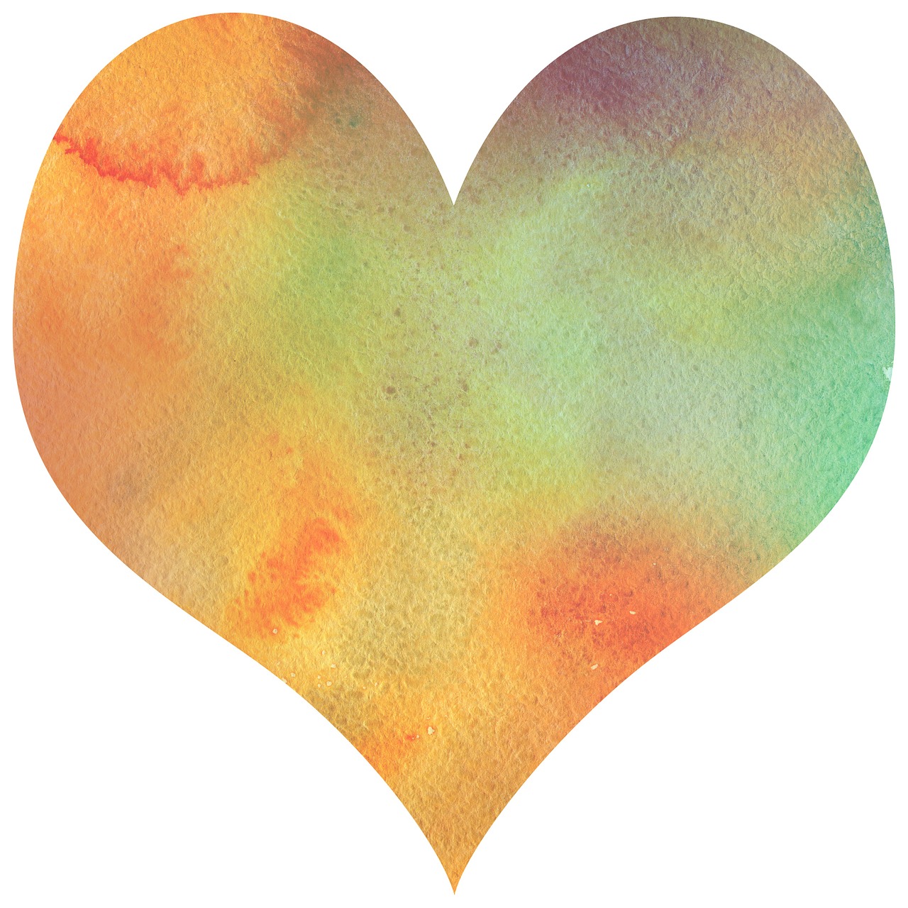 heart watercolor painting free photo