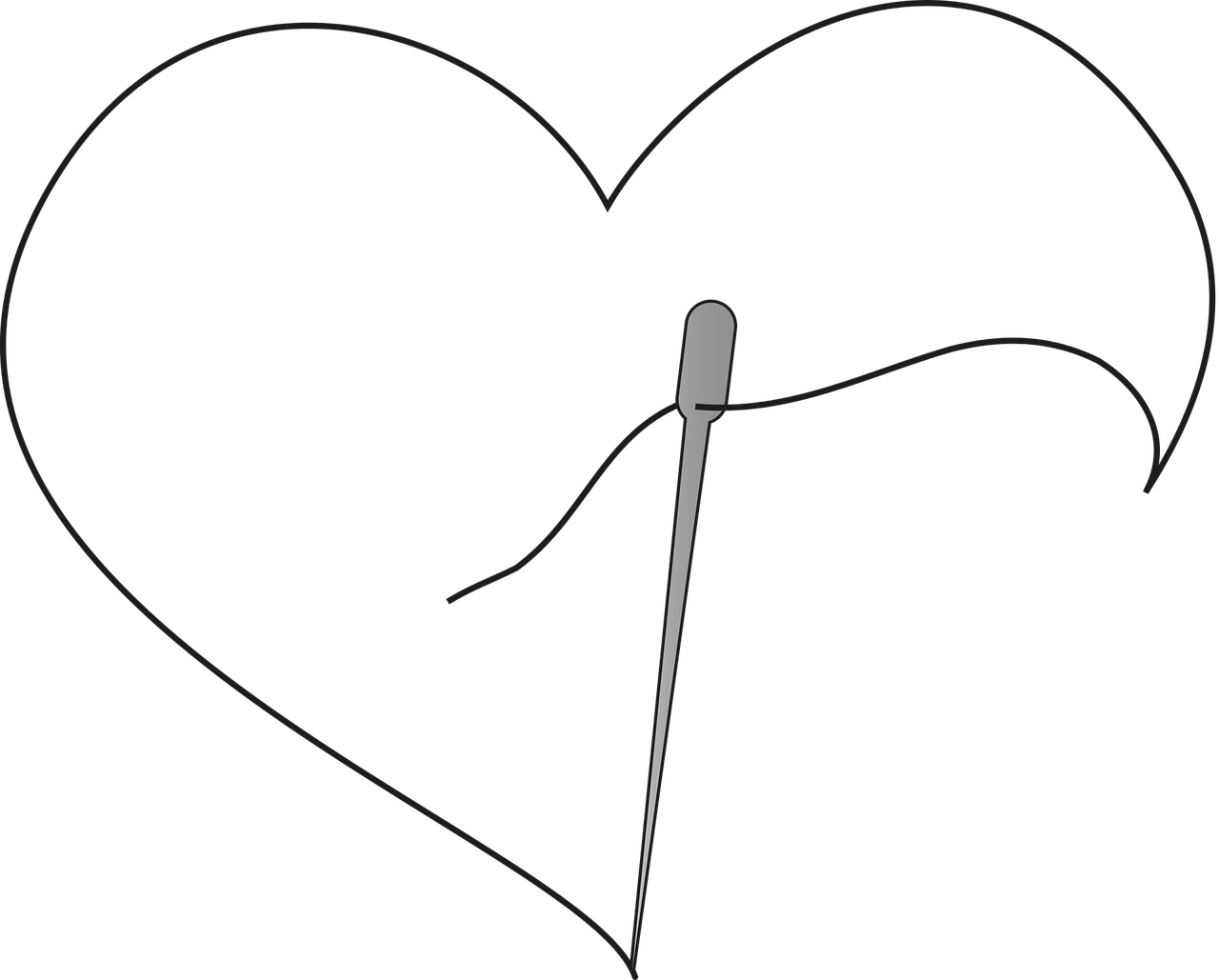 heart pin sew free photo