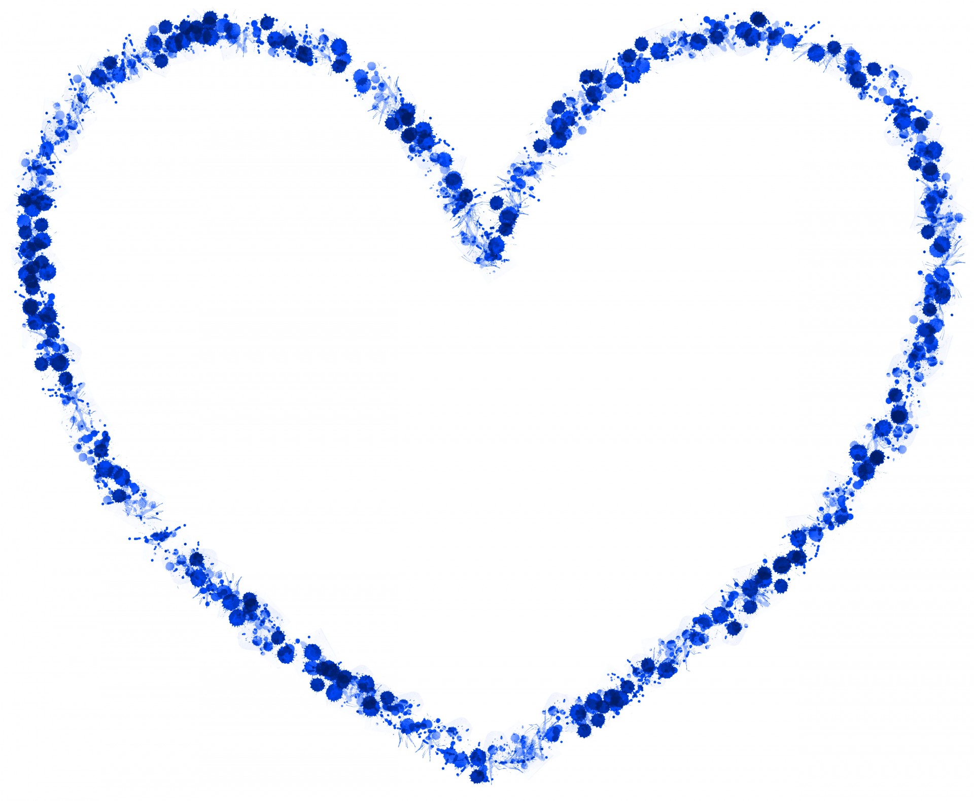 Сердечки голубые
