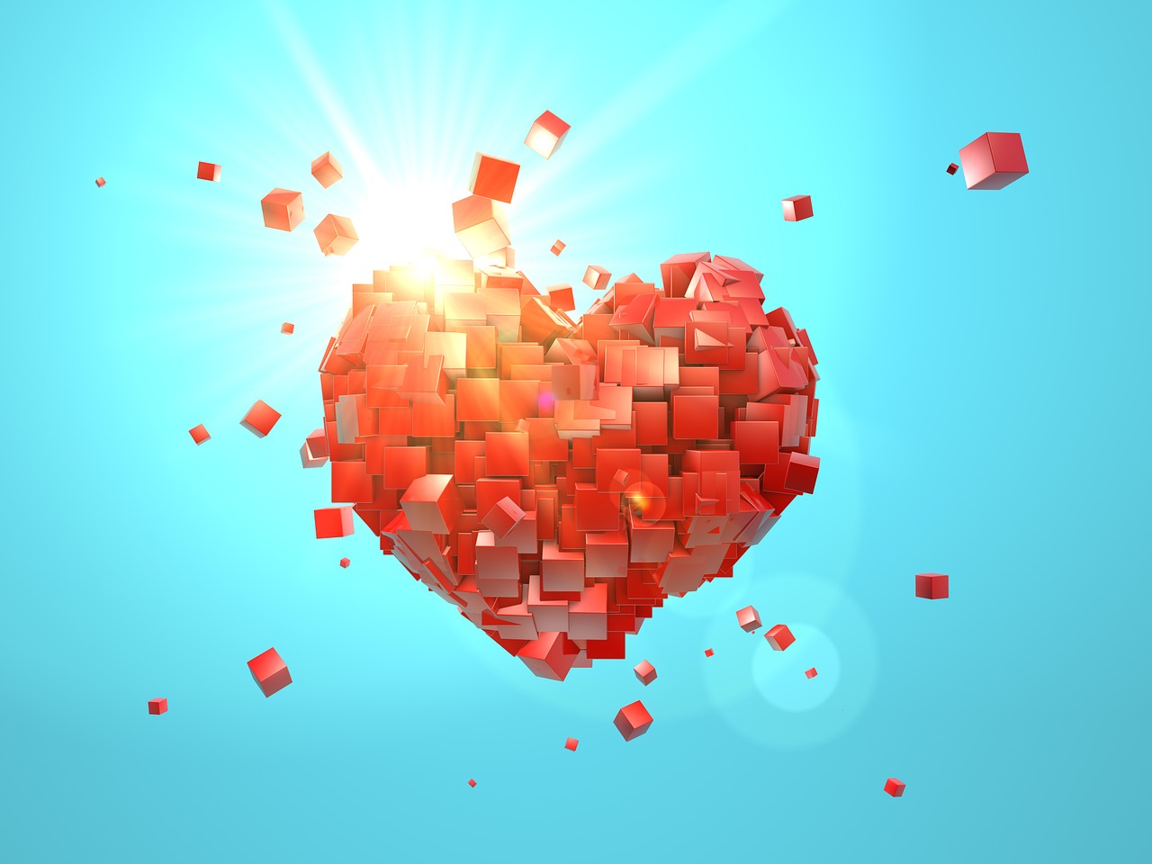 heart explosion valentine's day free photo