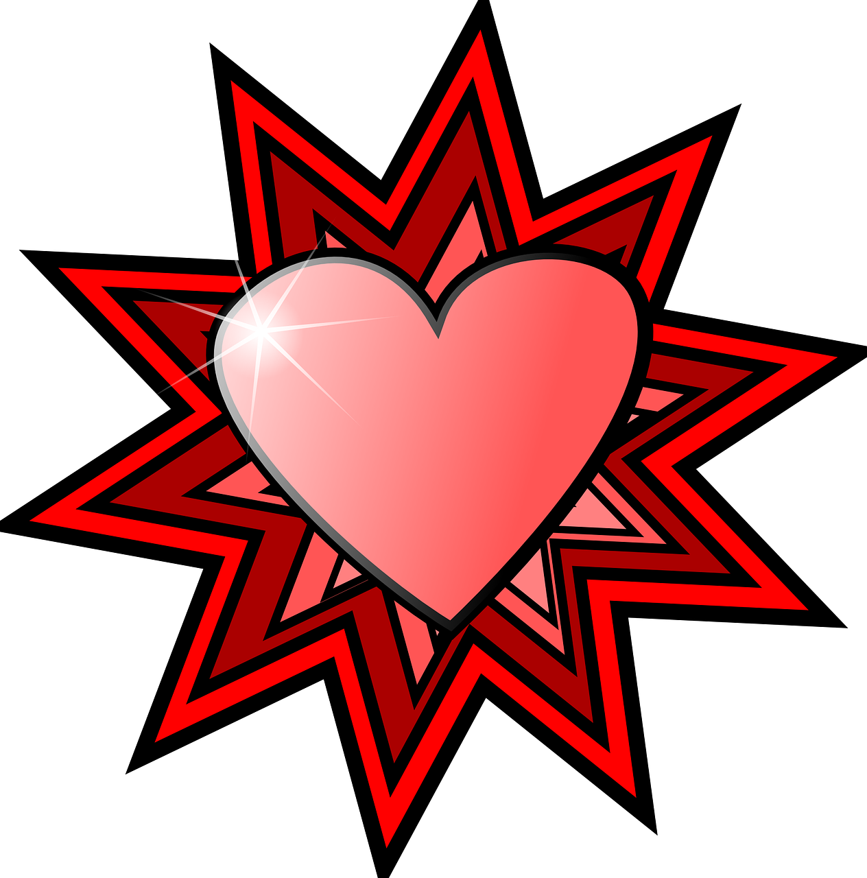 heart love star free photo