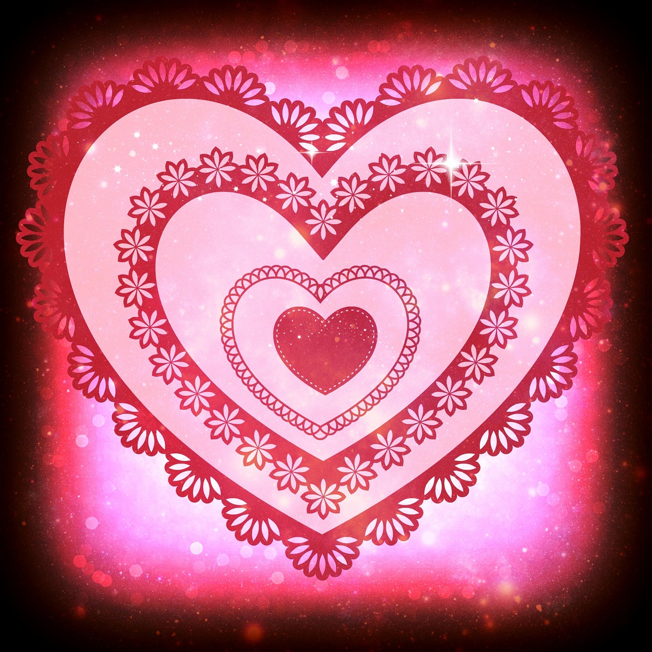 heart background lace free photo