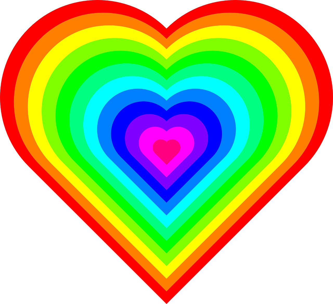 heart colorful concentric free photo