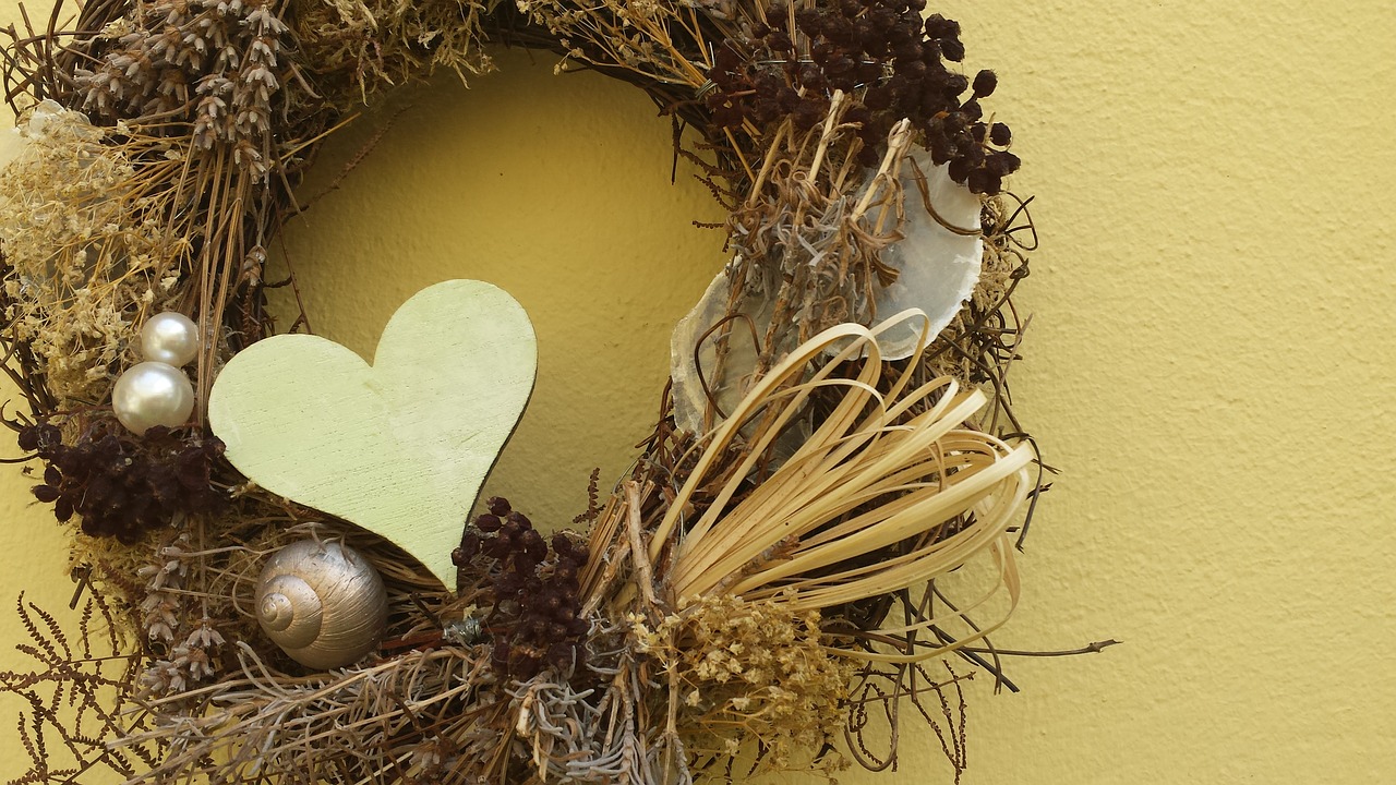 heart wreath autumn free photo