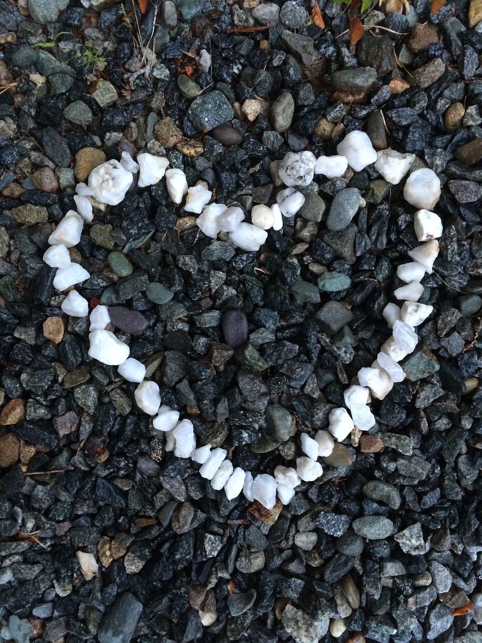 heart stones beach free photo
