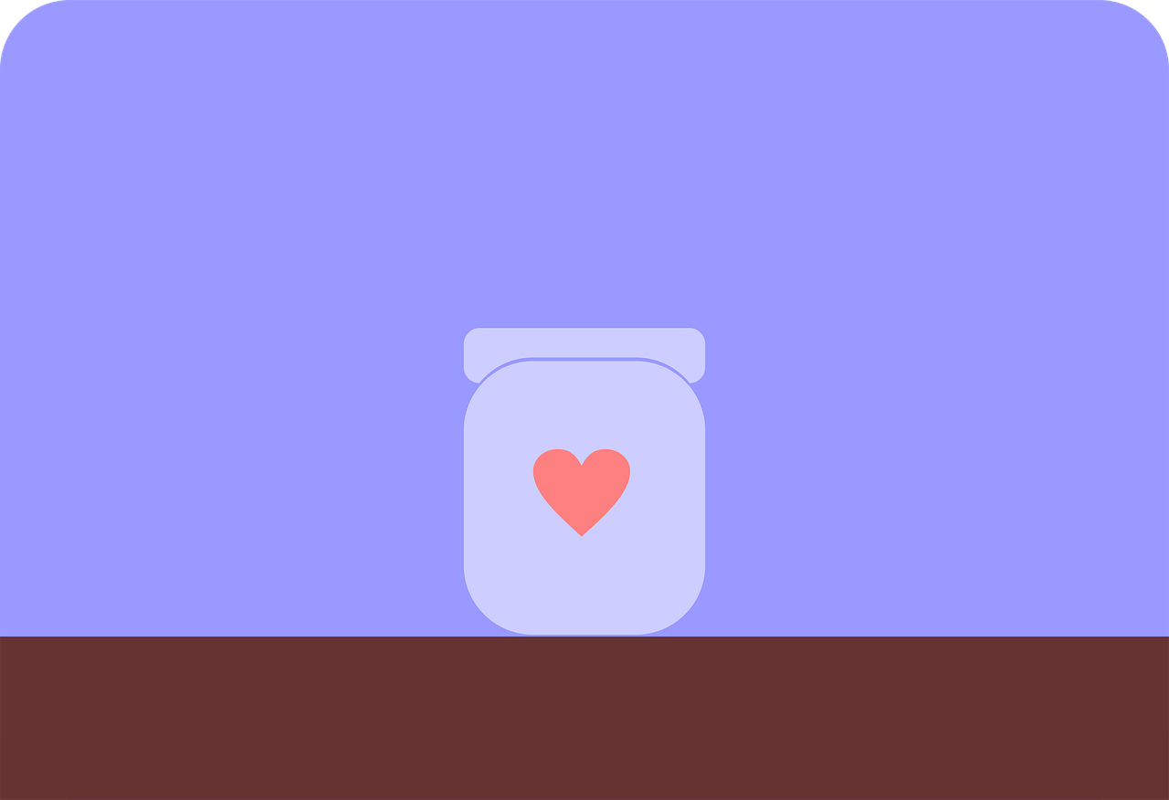 heart jar heart in a jar free photo