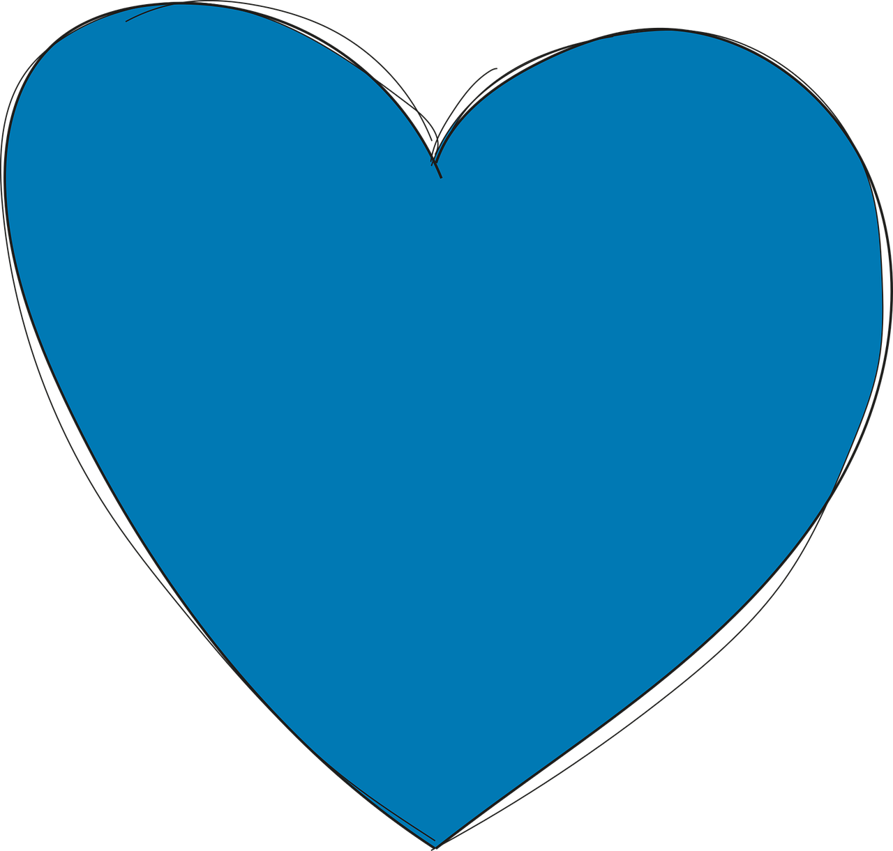heart blue love free photo
