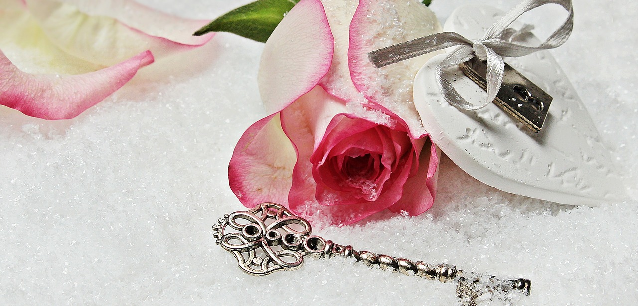 heart key rose free photo