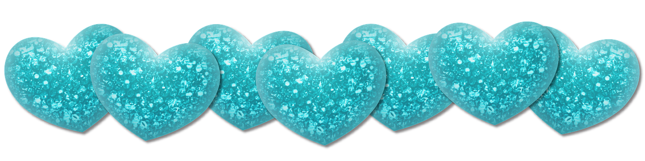 heart shimmer turquoise free photo