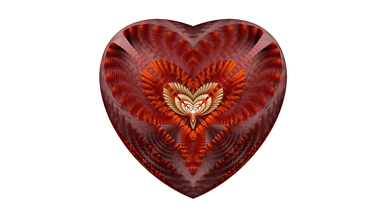 heart valentine fractal free photo