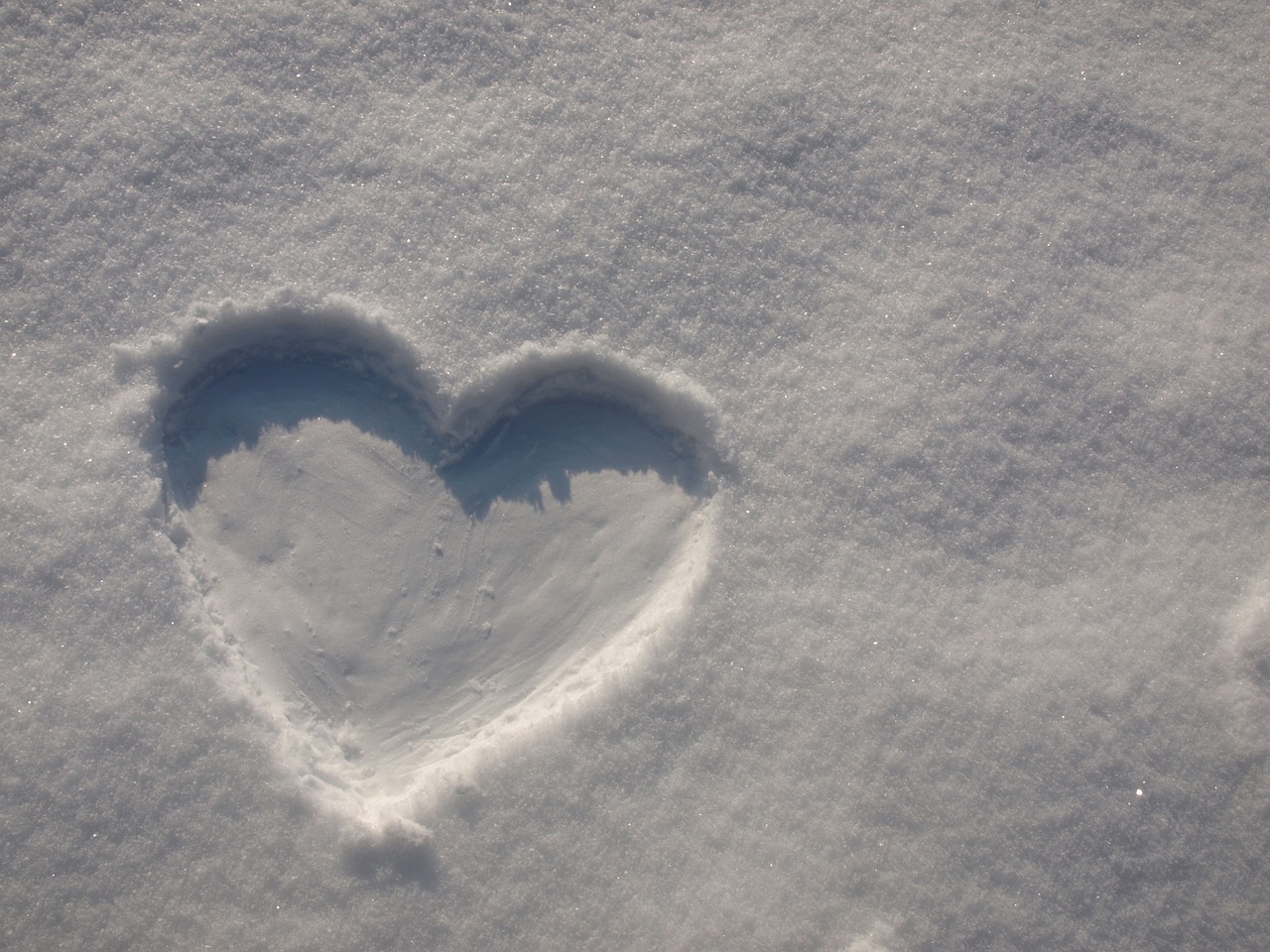 heart snow winter free photo