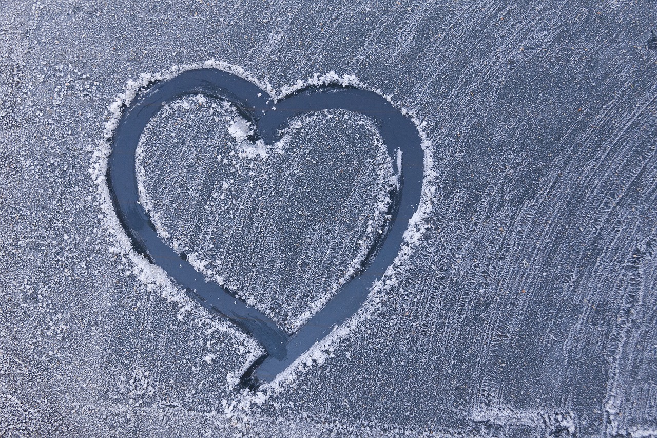 heart hoarfrost frost free photo