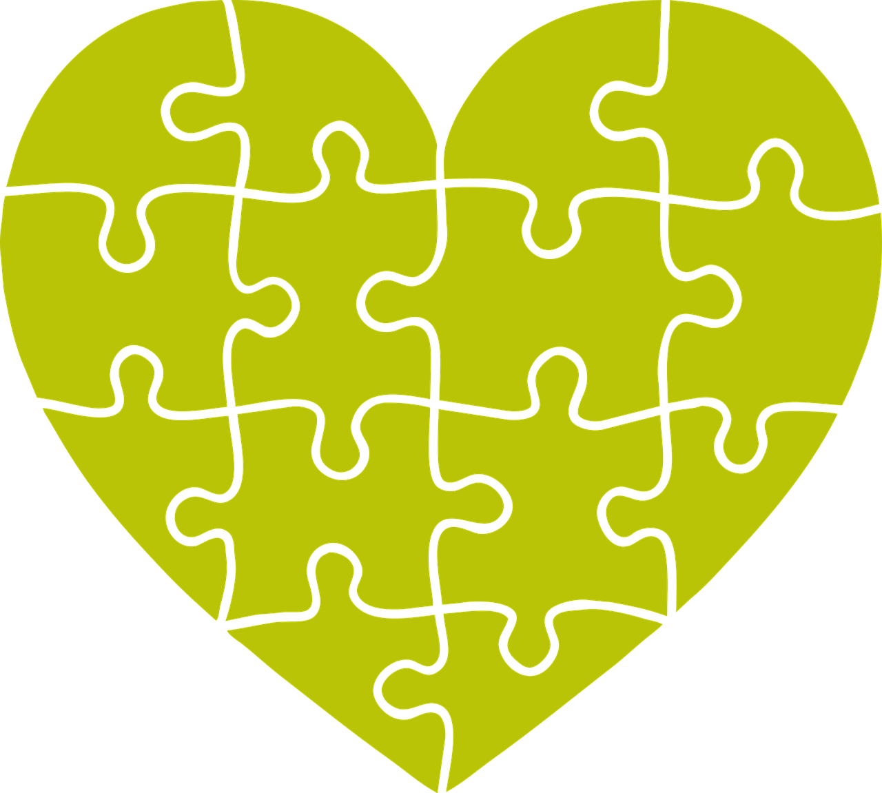 heart puzzle portrait free photo