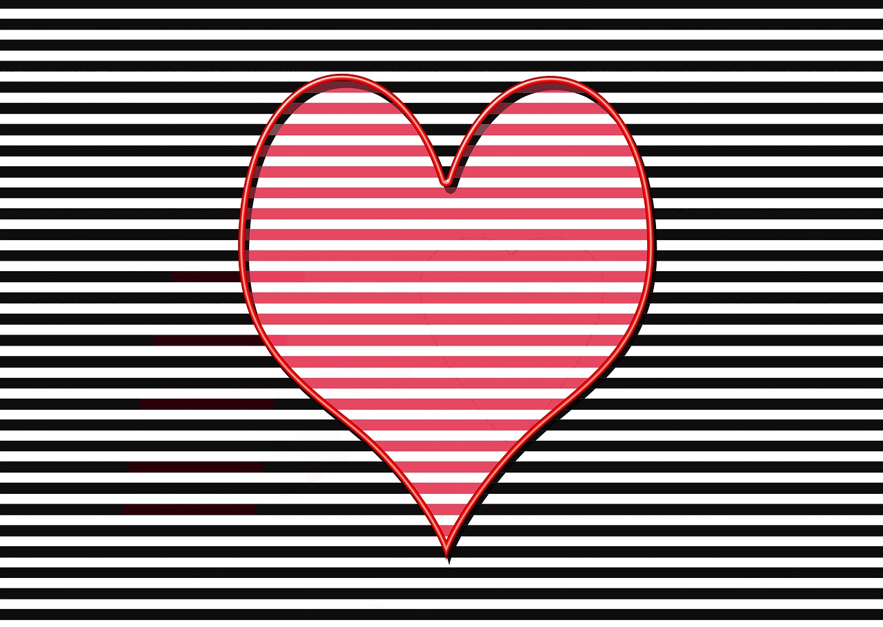 heart stripes symbol free photo