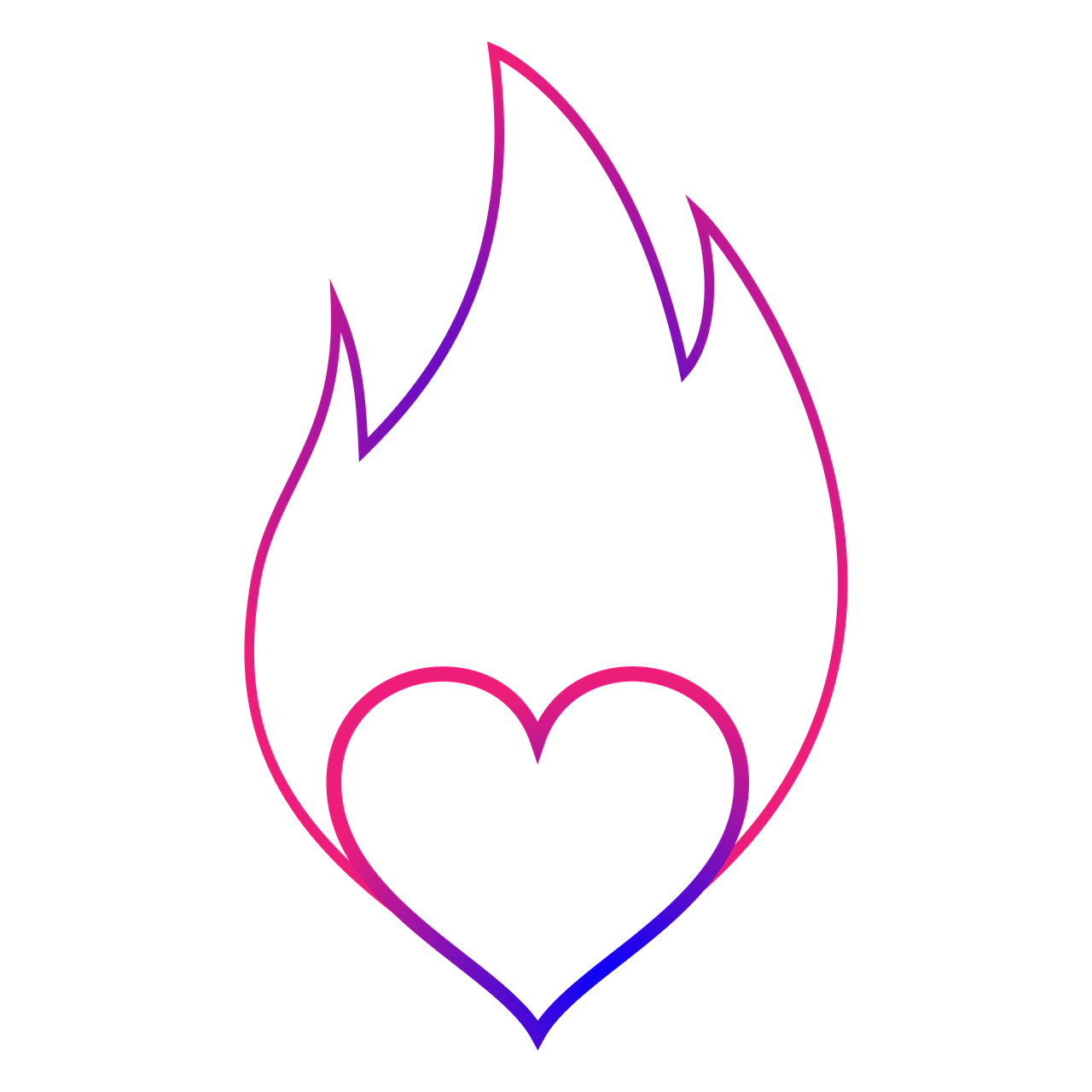 heart flame logo free photo