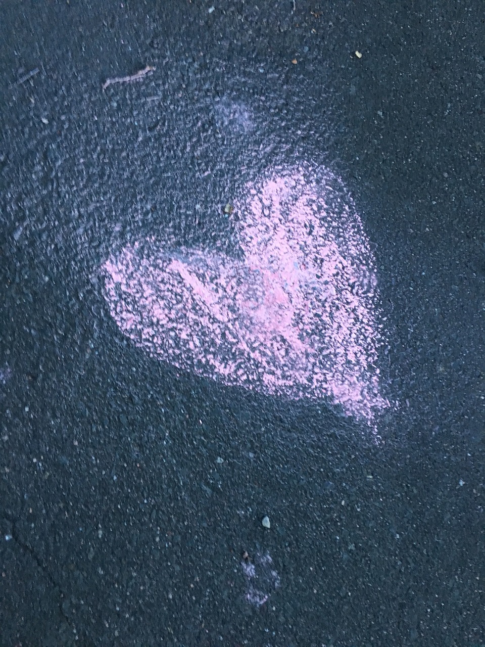 heart chalk drawing street art free photo