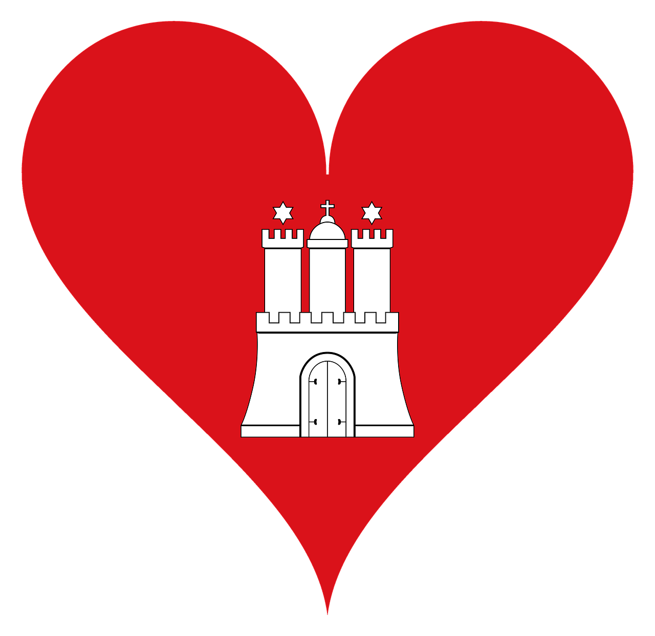 heart love castle free photo