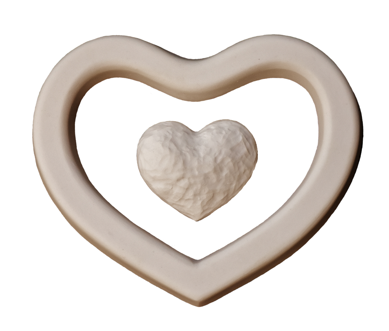 heart gypsum blanks free photo