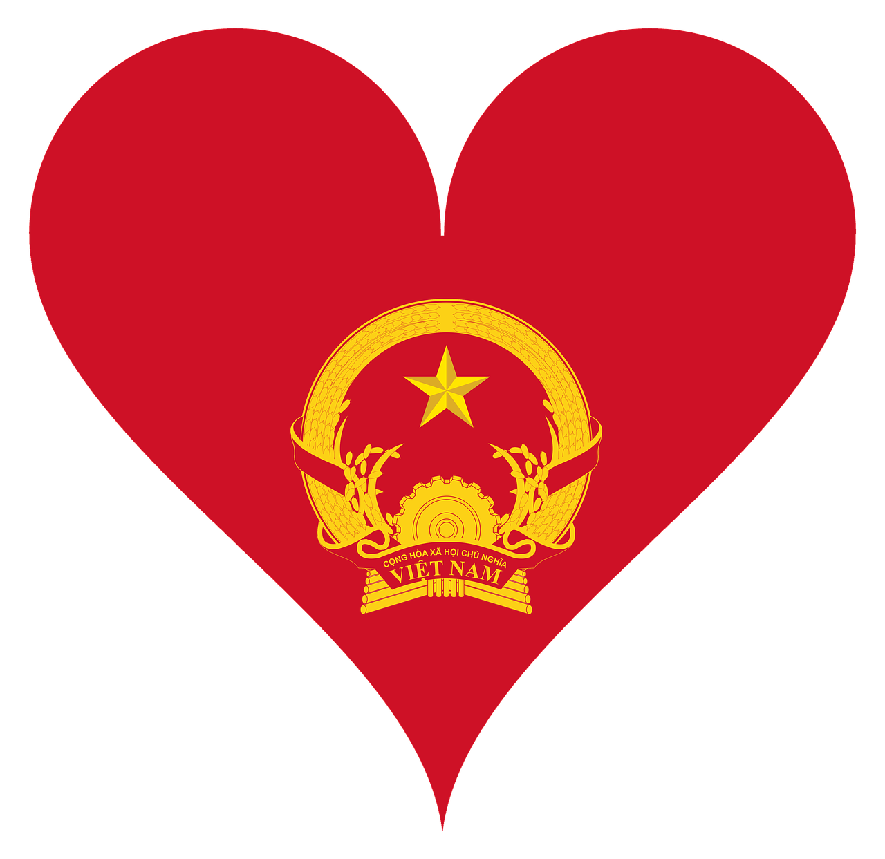heart love vietnam free photo