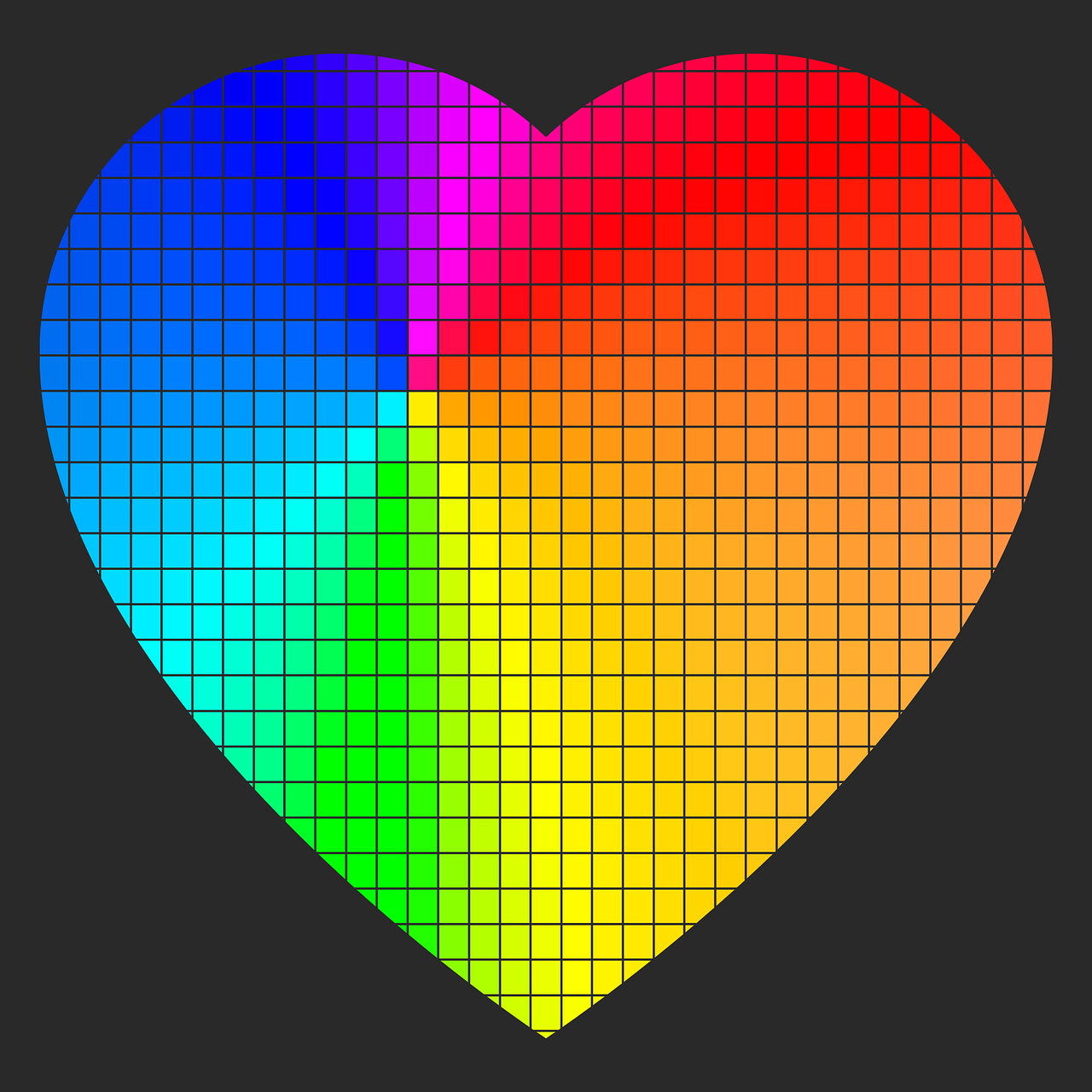 heart color squares free photo