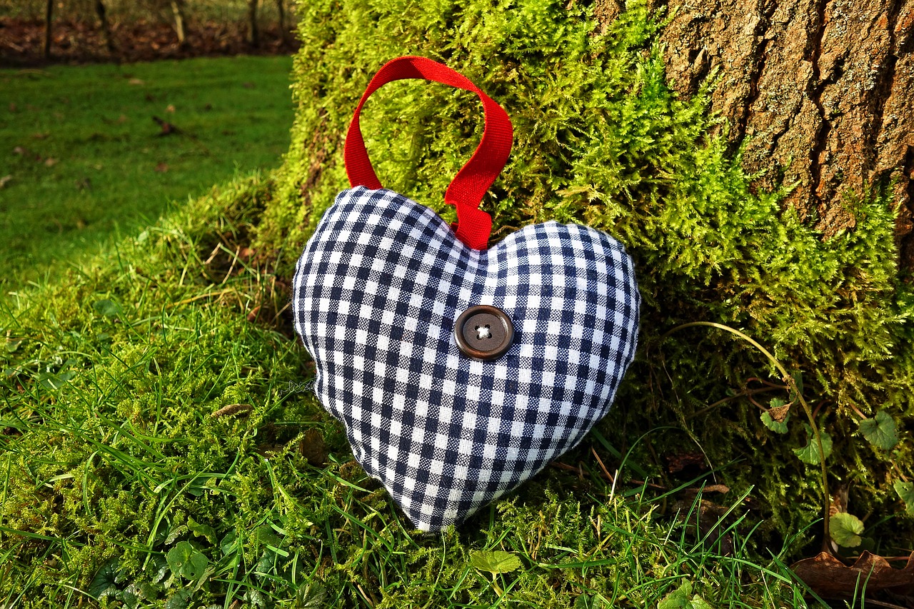 heart stuffed heart decoration free photo