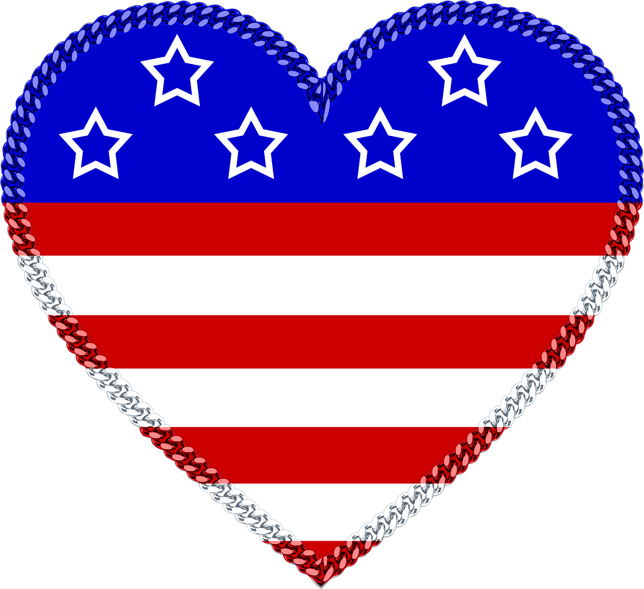heart red white free photo