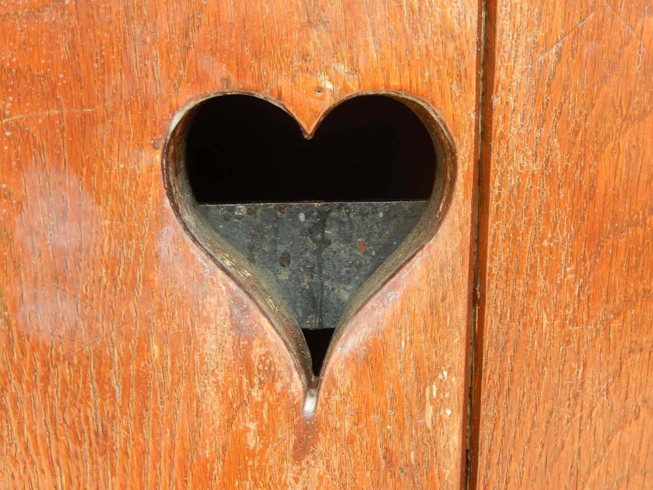 heart wood door free photo