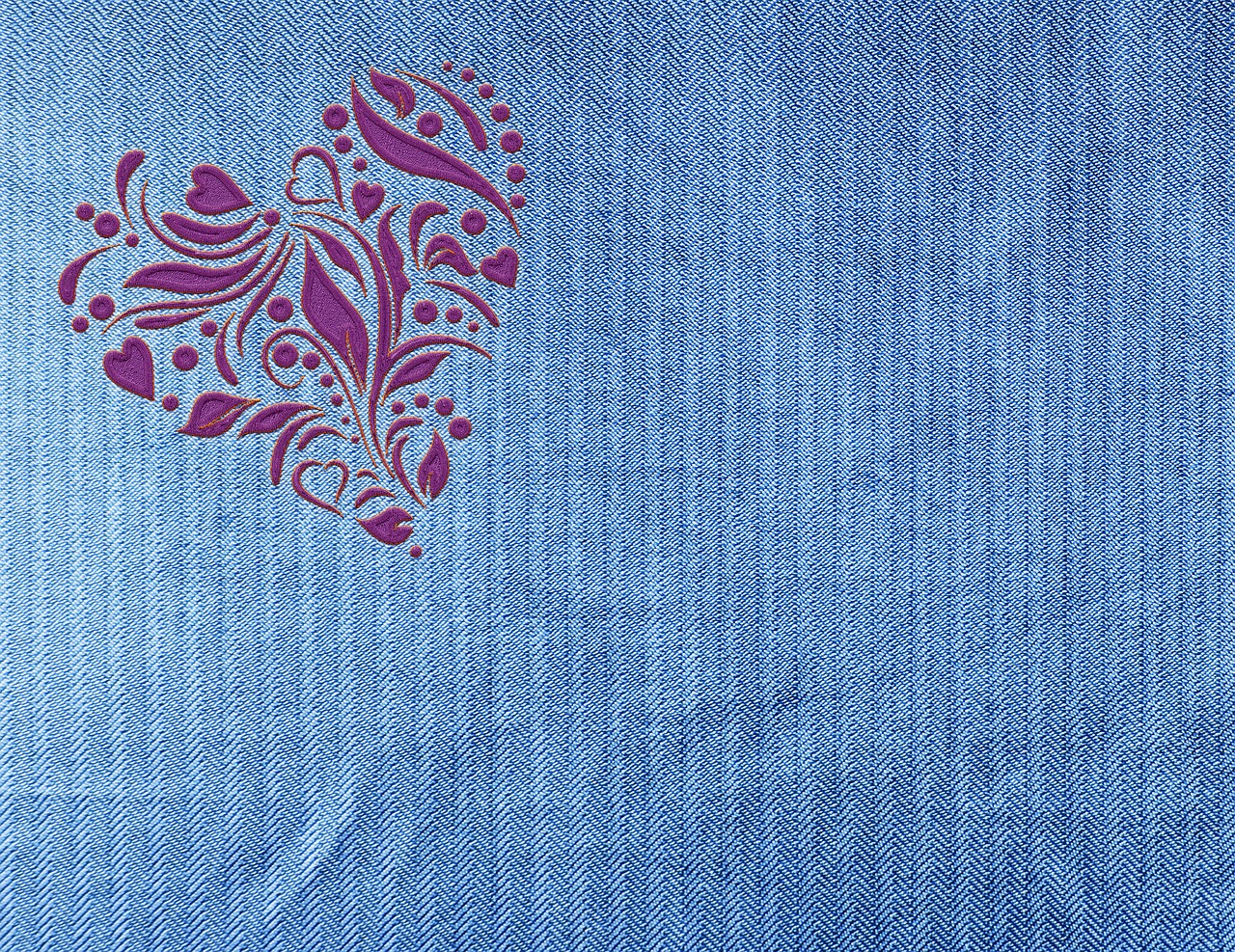 heart jeans fabric free photo