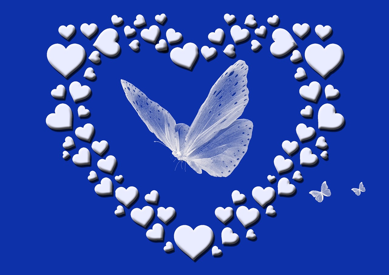 heart love butterfly free photo