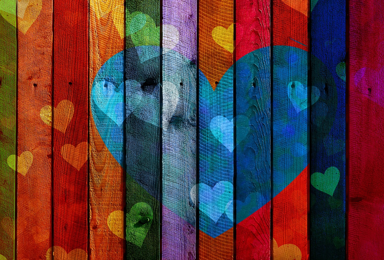 heart love wood free photo