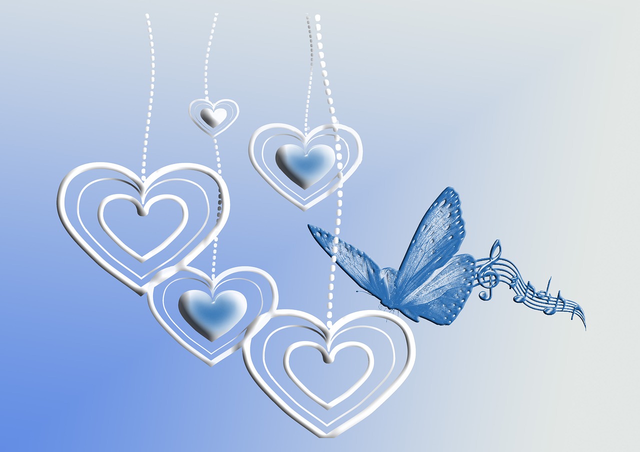 heart  love  butterfly free photo