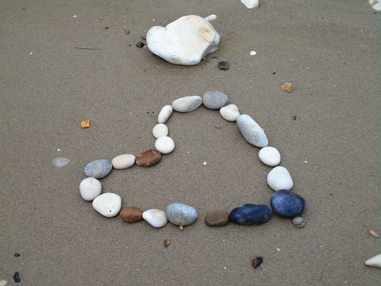 heart  pebbles  pebble free photo