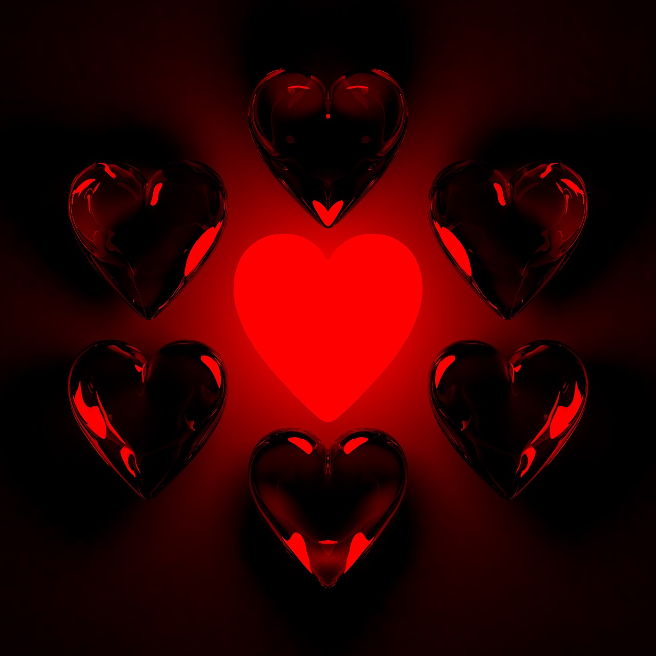 heart  red  glass free photo