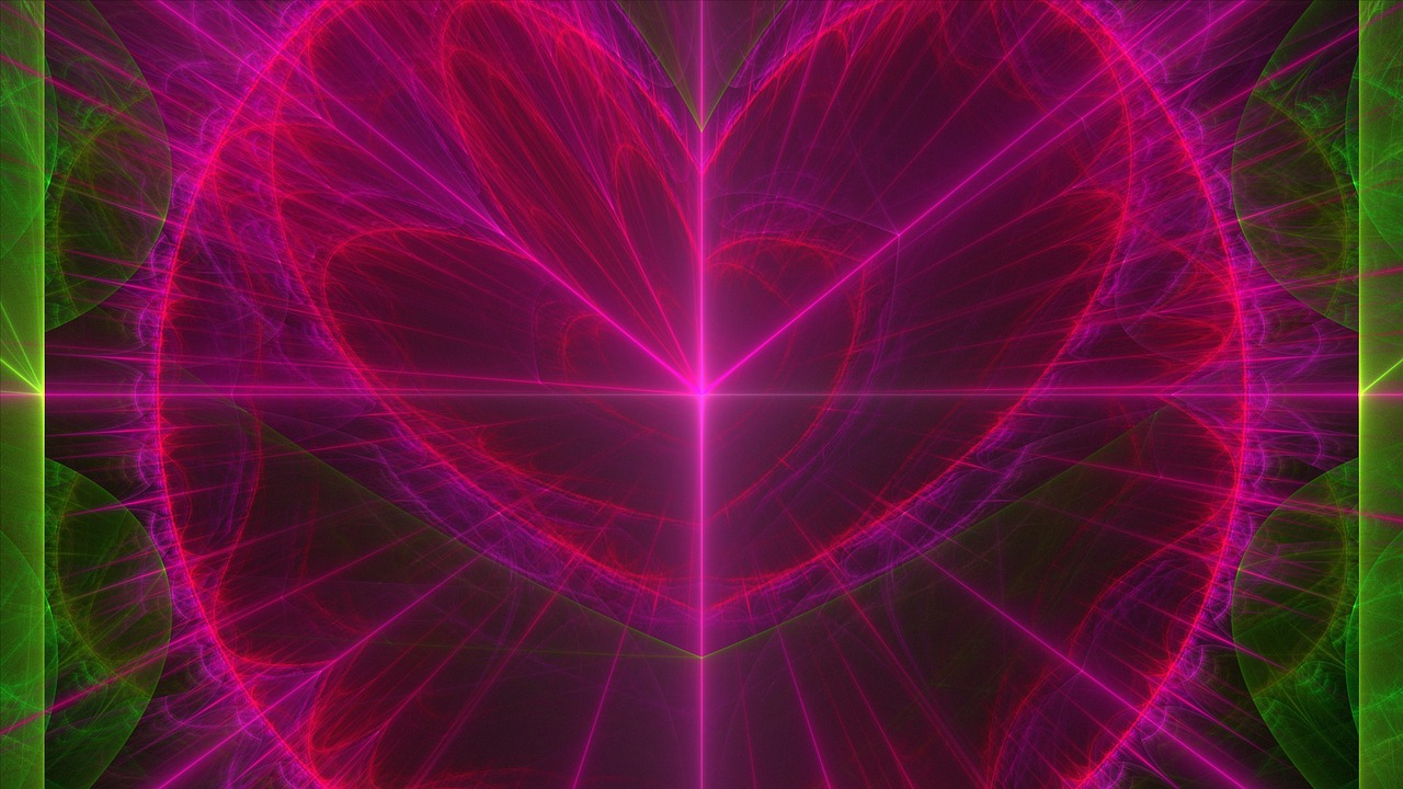 heart romance fractal free photo