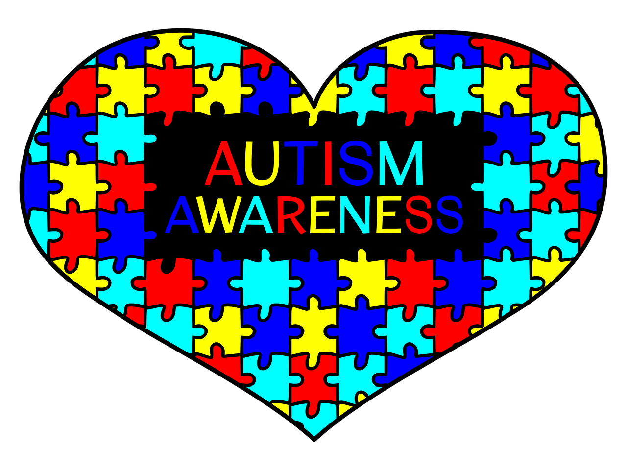 heart  autism awareness  support free photo