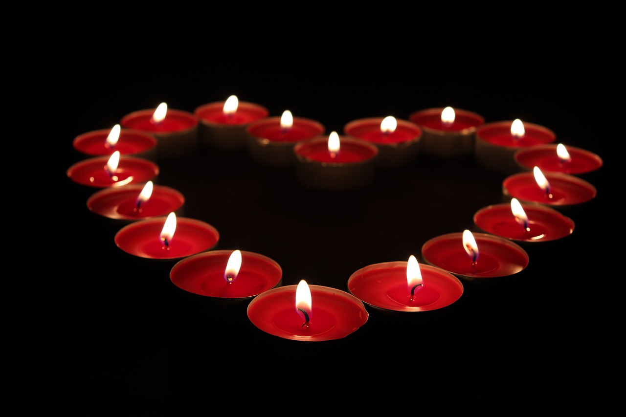 heart  candle  love free photo