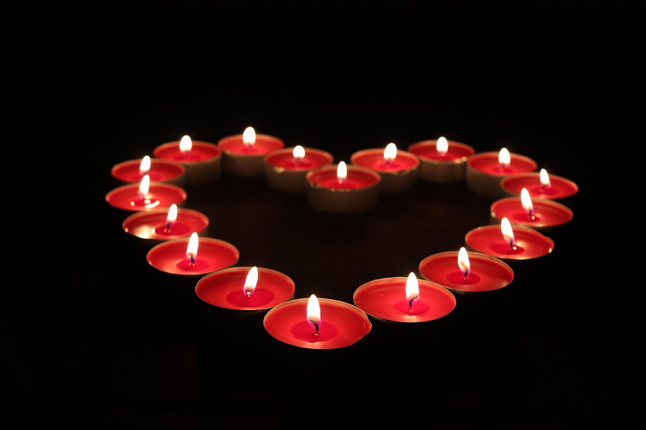 heart  candle  love free photo
