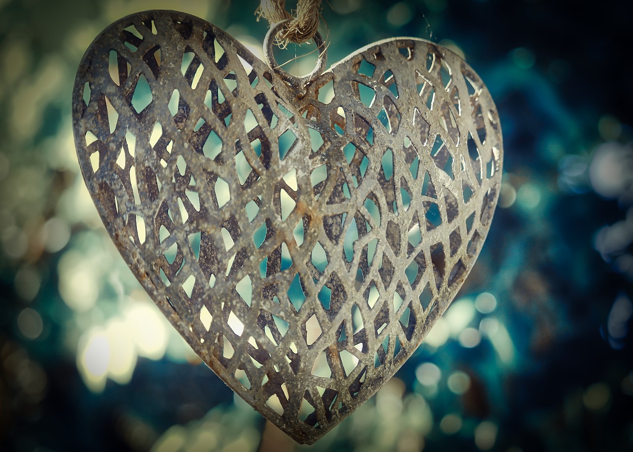 heart  metal heart  decoration free photo