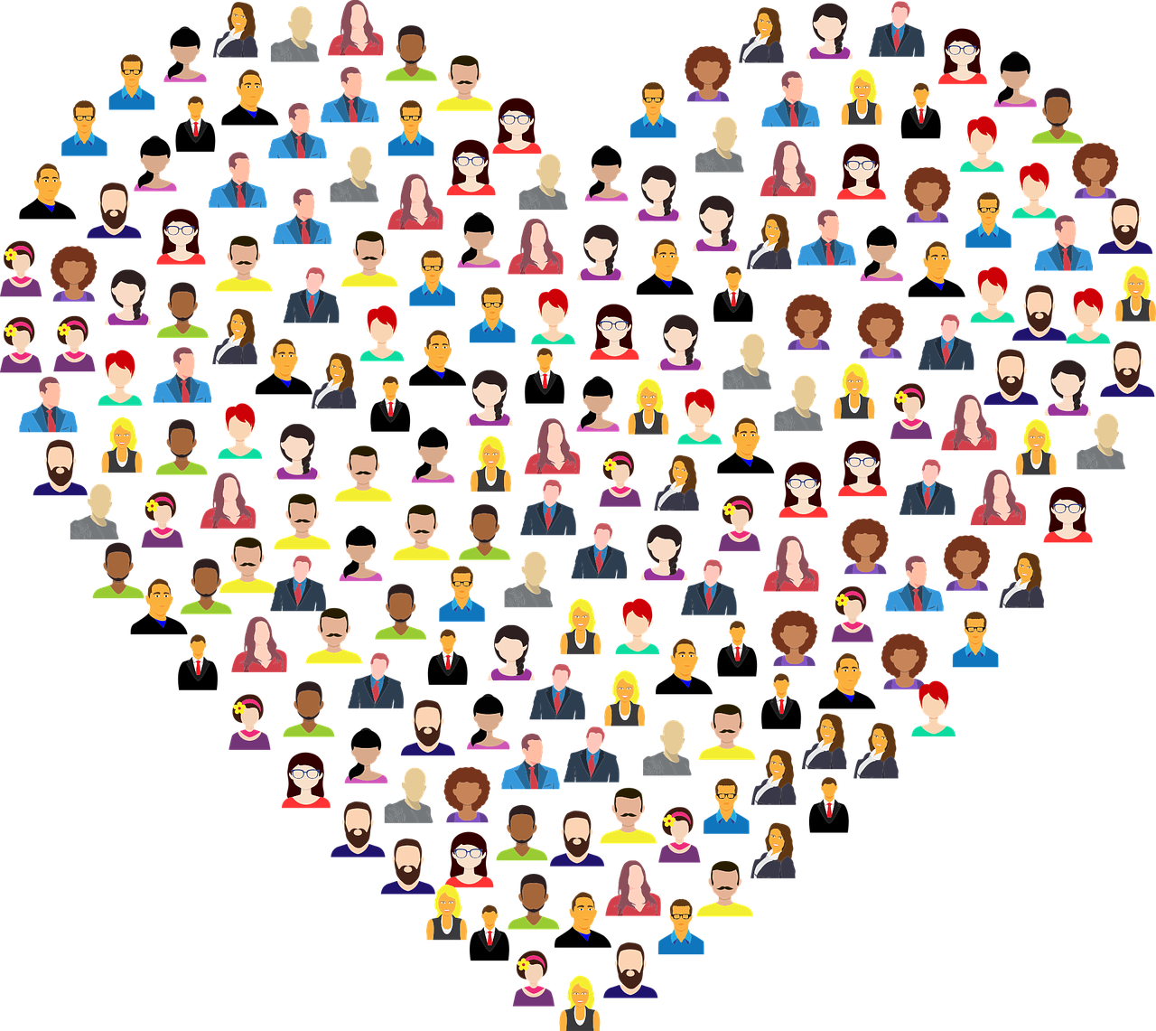 heart  avatars  people free photo