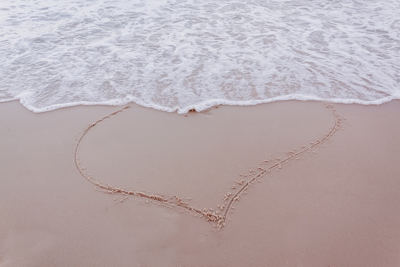 heart  love  ocean free photo
