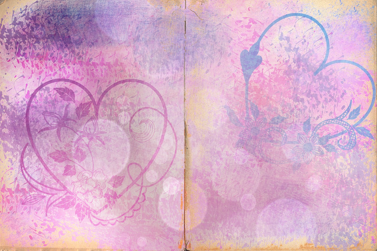 heart painting background free photo