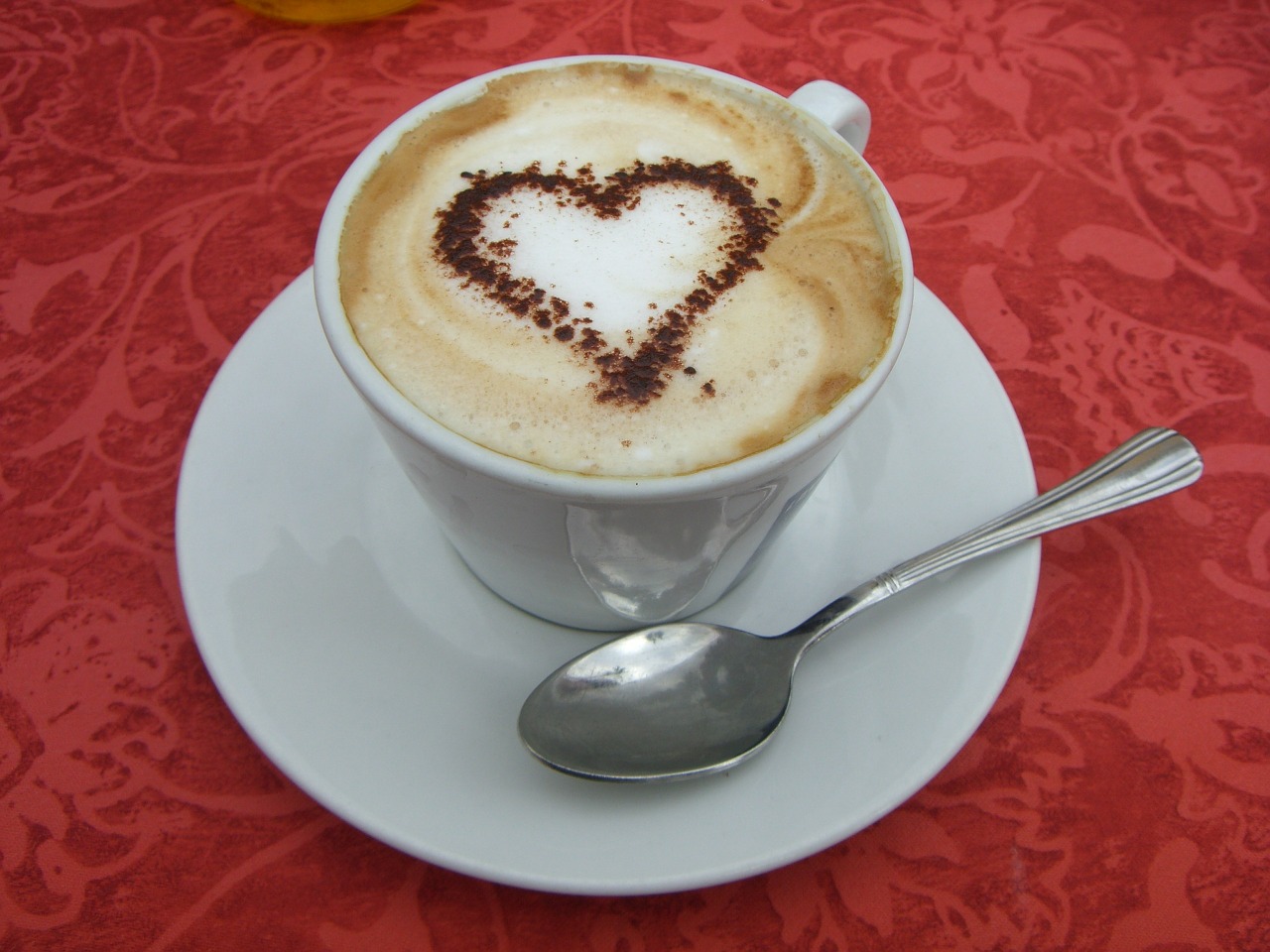 heart valentine cappuccino free photo