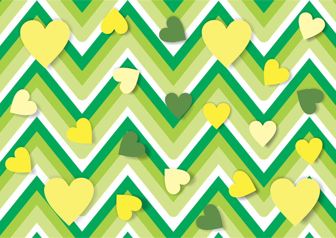 heart green yellow free photo