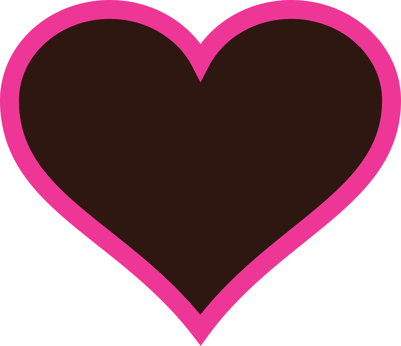 heart brown pink free photo